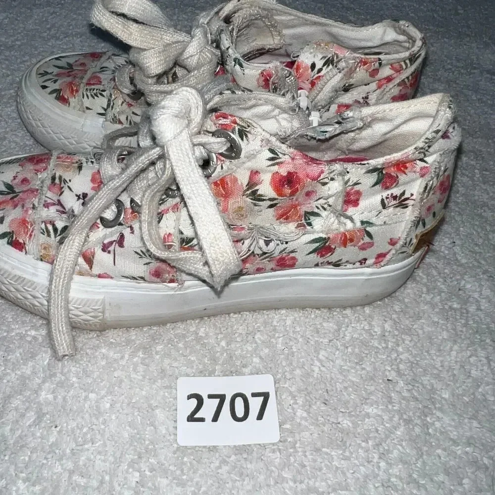 Blowfish Malibu Kids Girls Multicolor Sneaker 13 Lace Up Floral Athletic Shoes